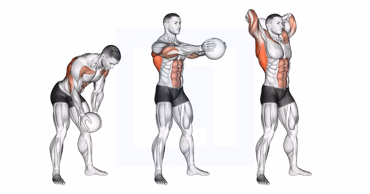 What is a standing overhead medicine ball throw?