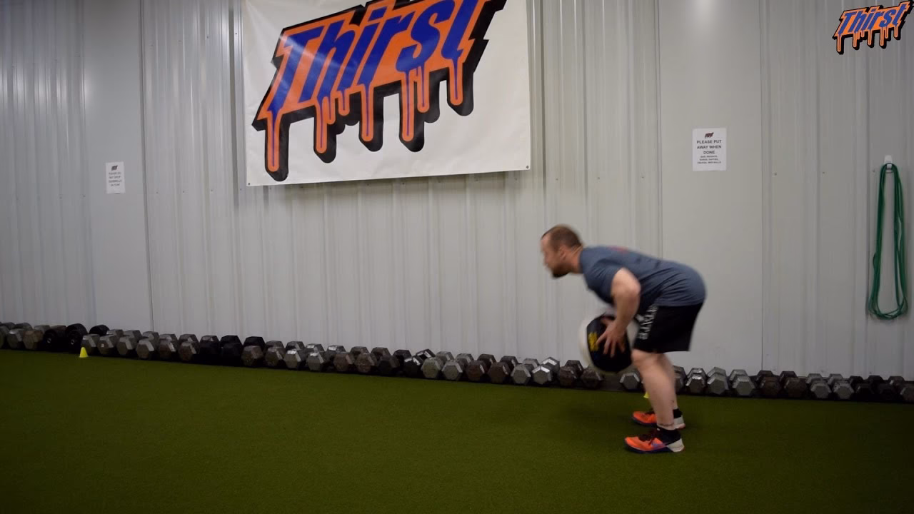 How do you do lateral medicine ball jumps?