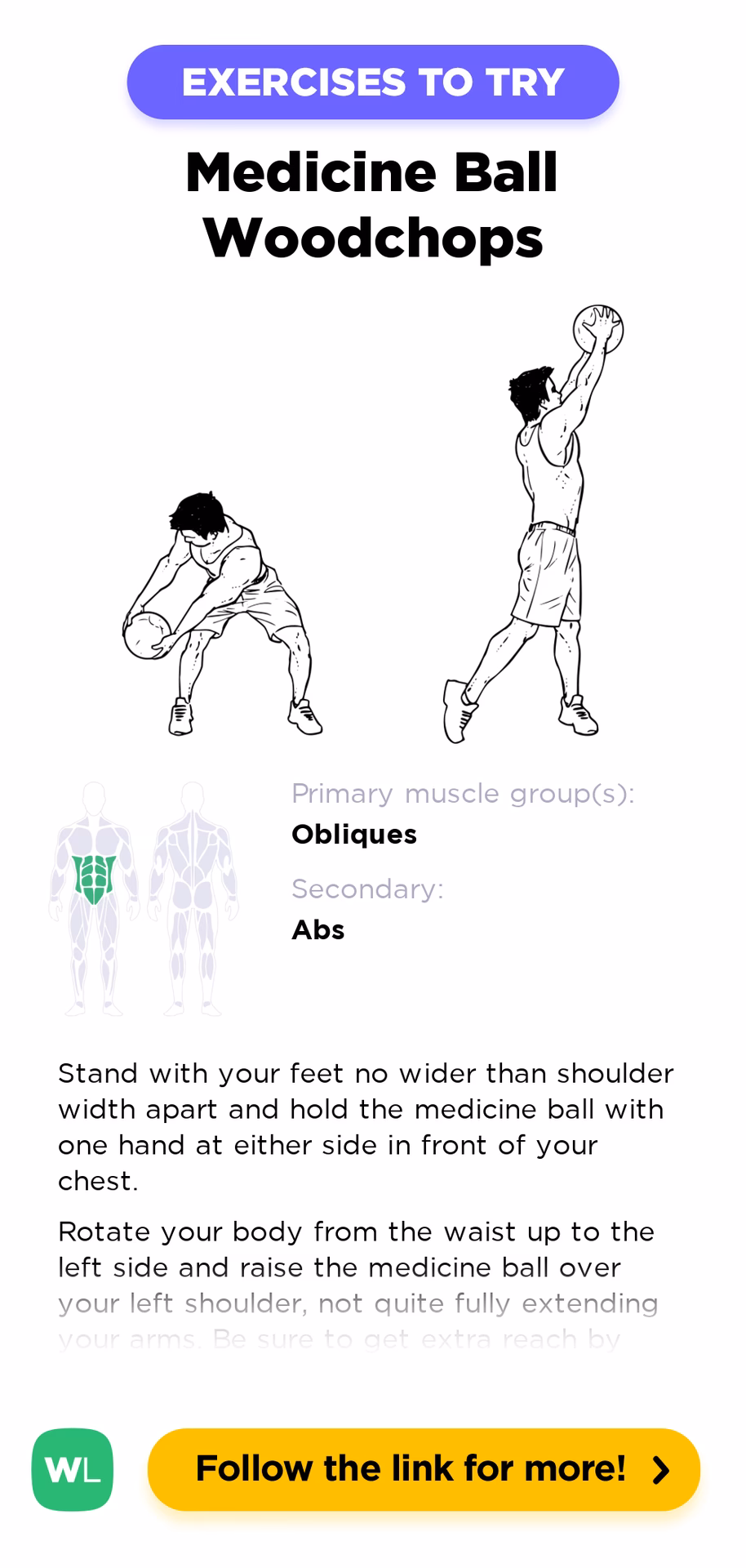 What is a medicine ball wood chop?