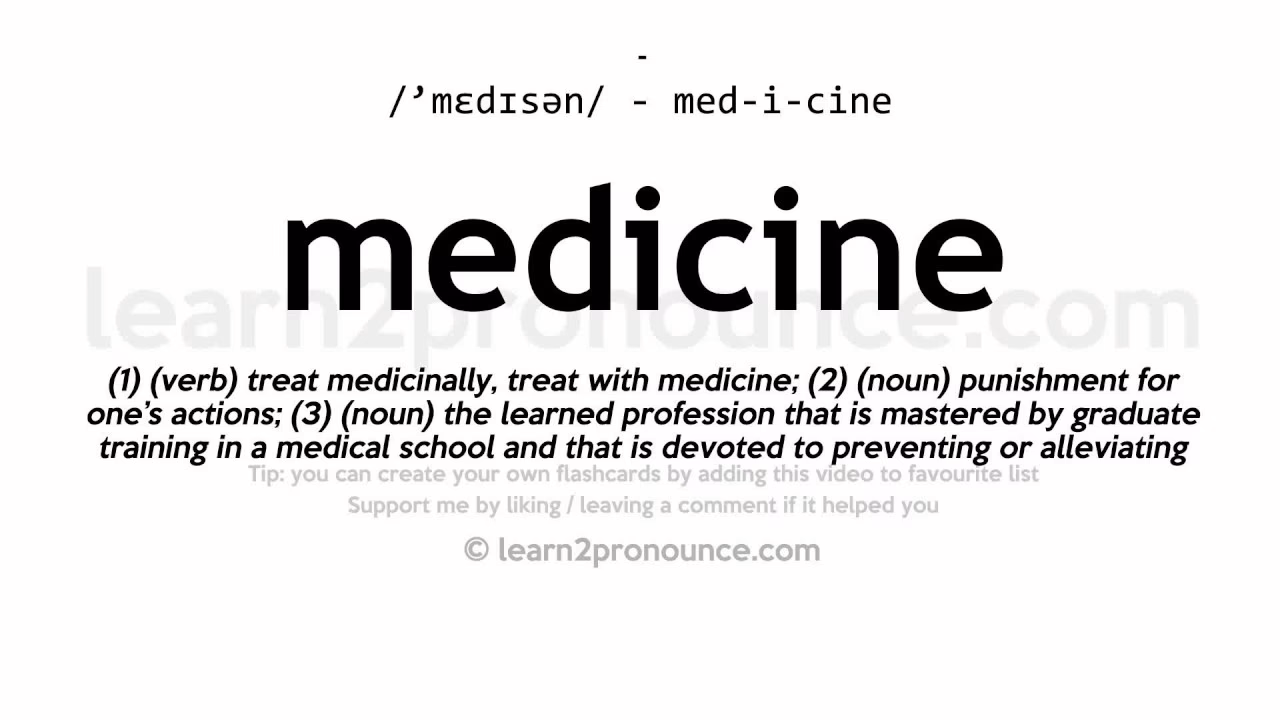 How do you pronounce medical terms?