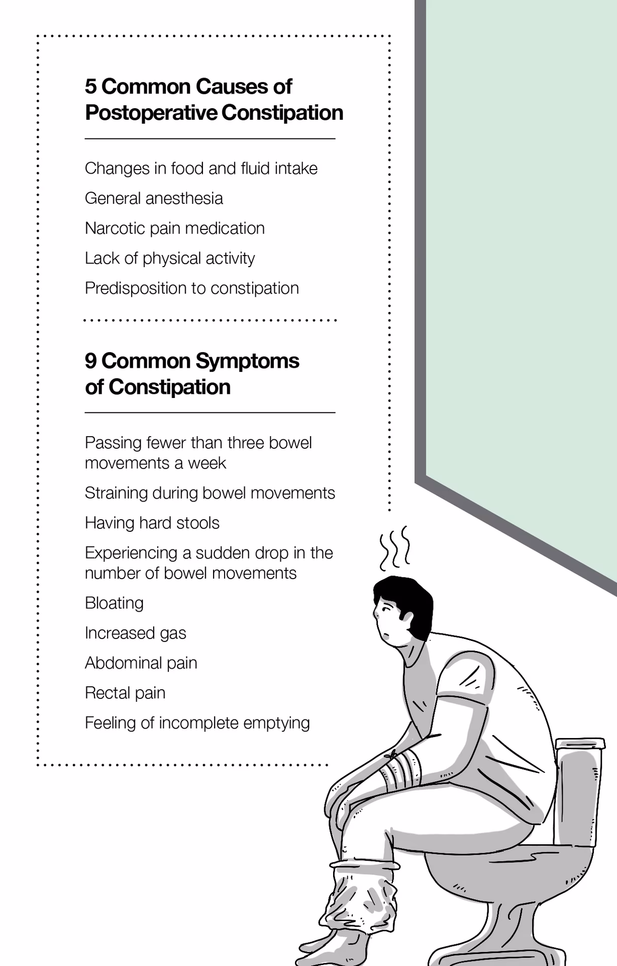 Can medications cause constipation after surgery?