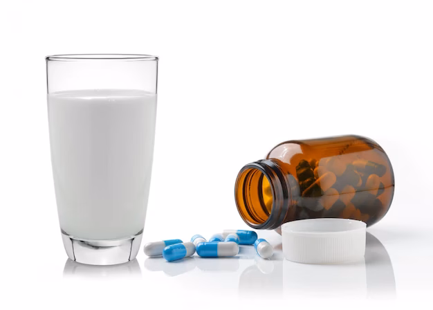 What are medication interactions with milk?