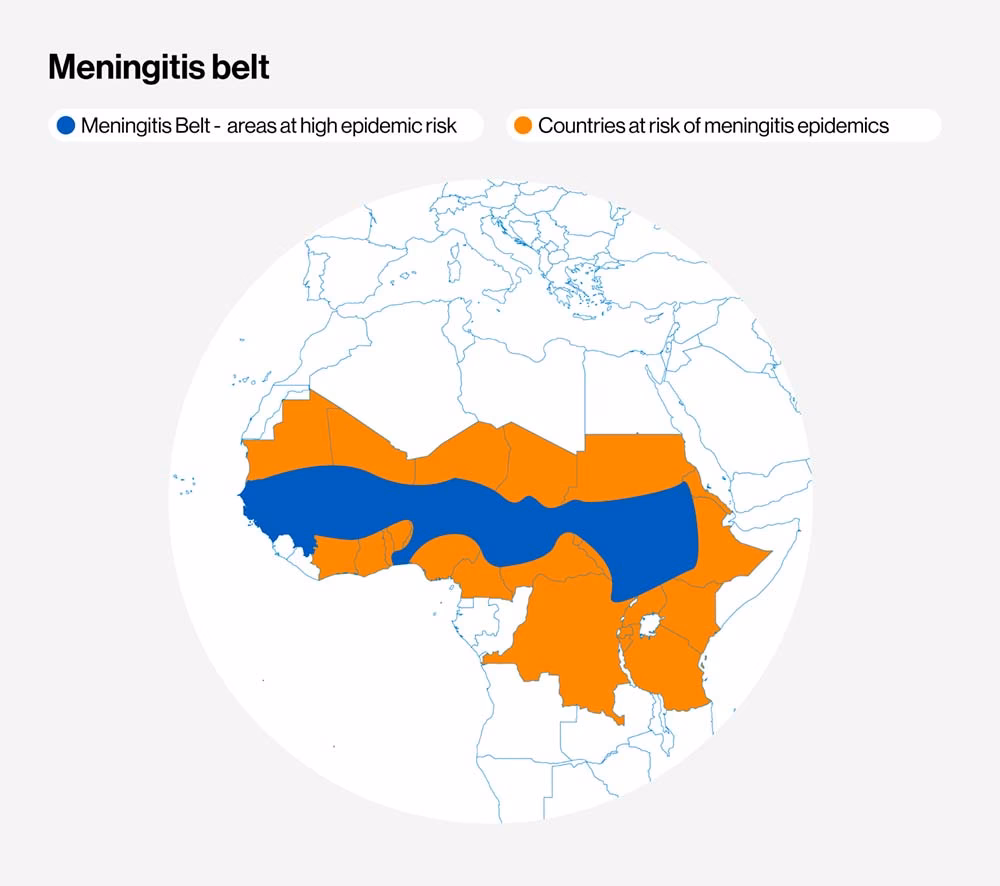 How often do meningitis outbreaks occur in Africa?