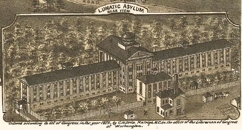 What were mental hospitals like in the 18th century?