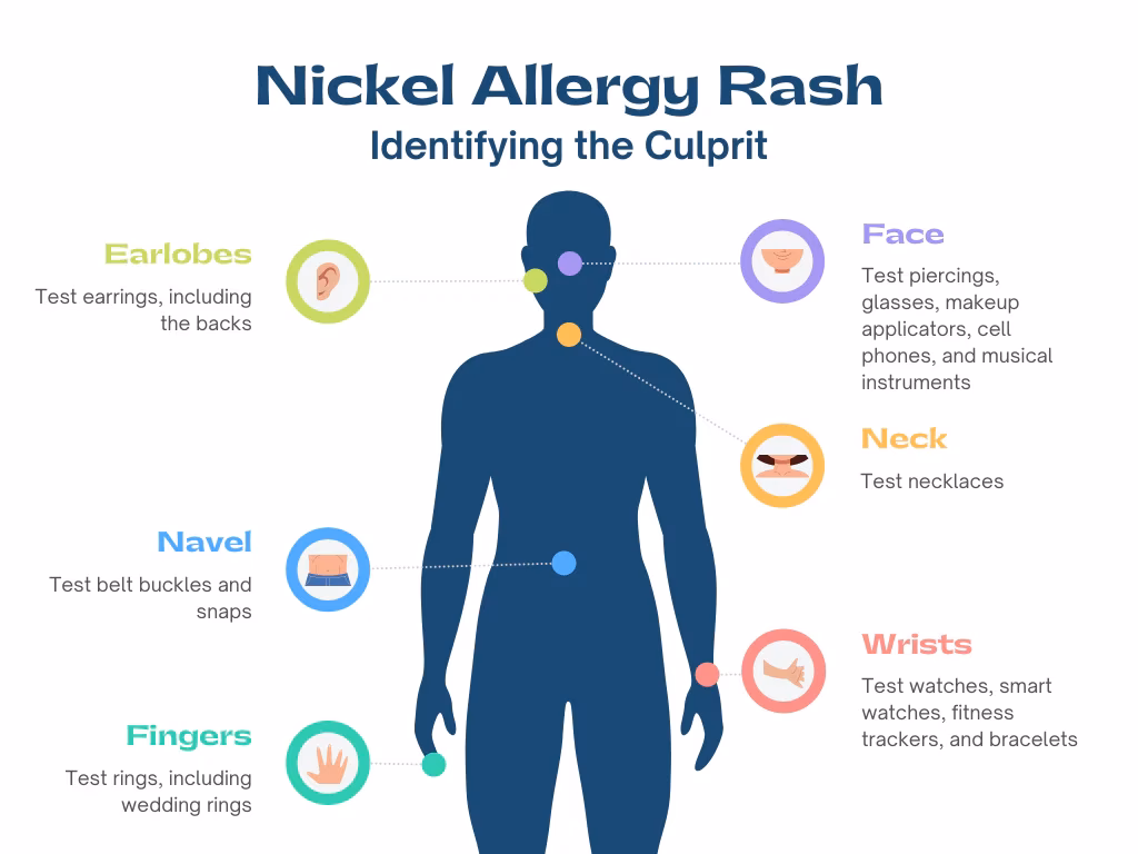 How does a metal allergy affect your skin?