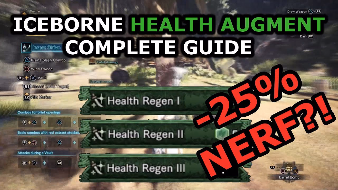 How much more DMG restores with 2 health augments?