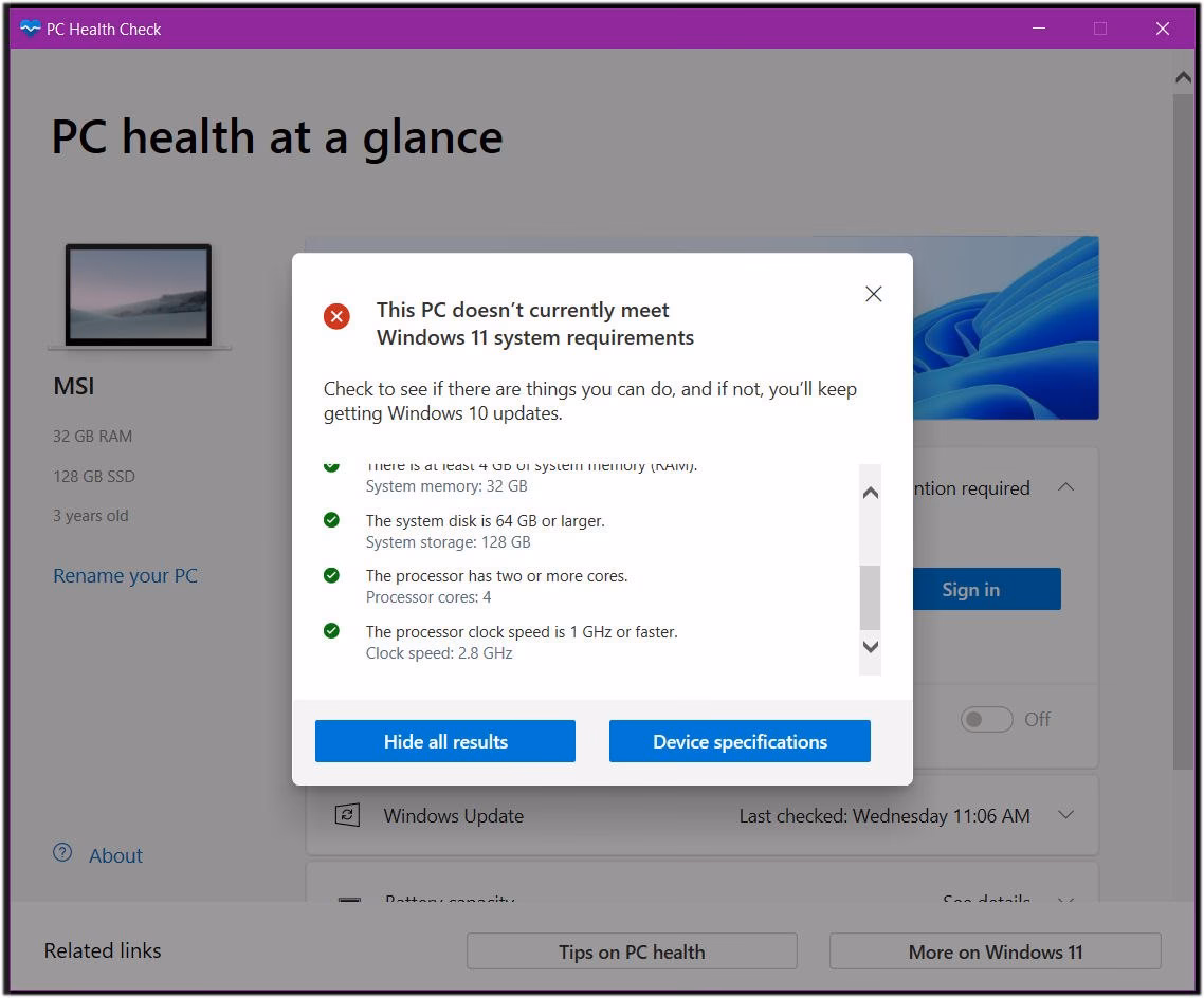 Can a device with Intel CPUs be manufactured with Windows 11 pre-installed?