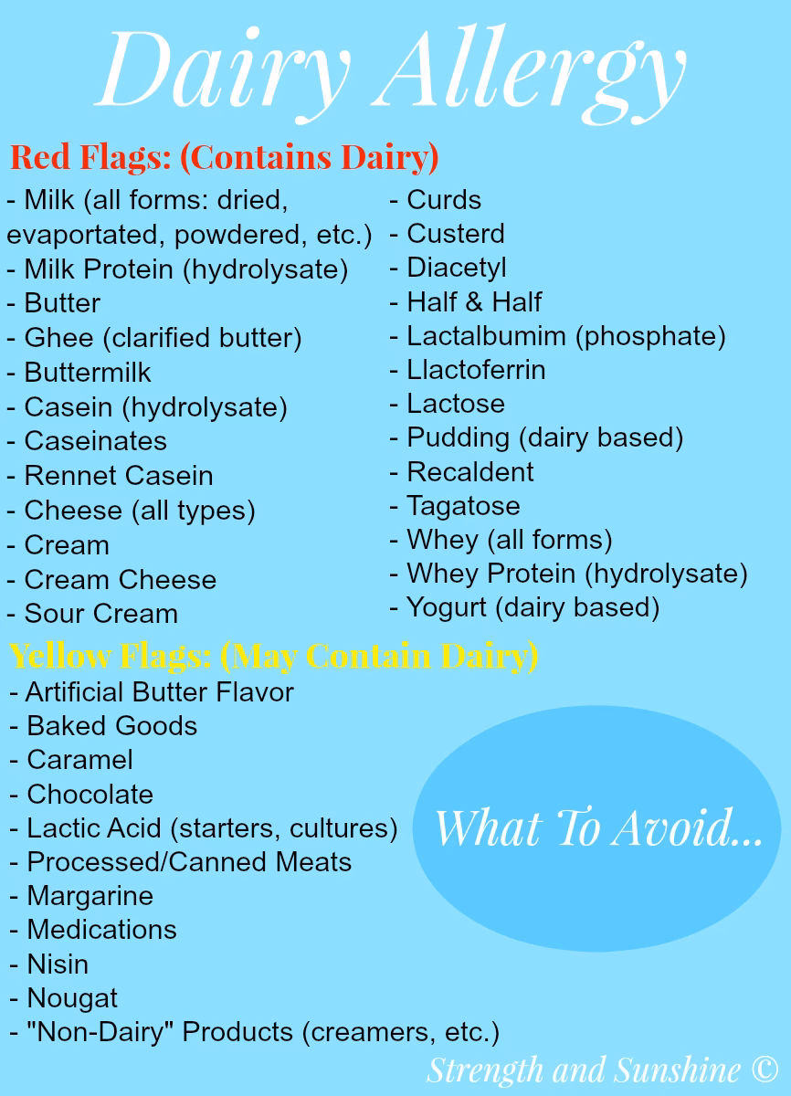 What foods should I avoid if I have a milk allergy?