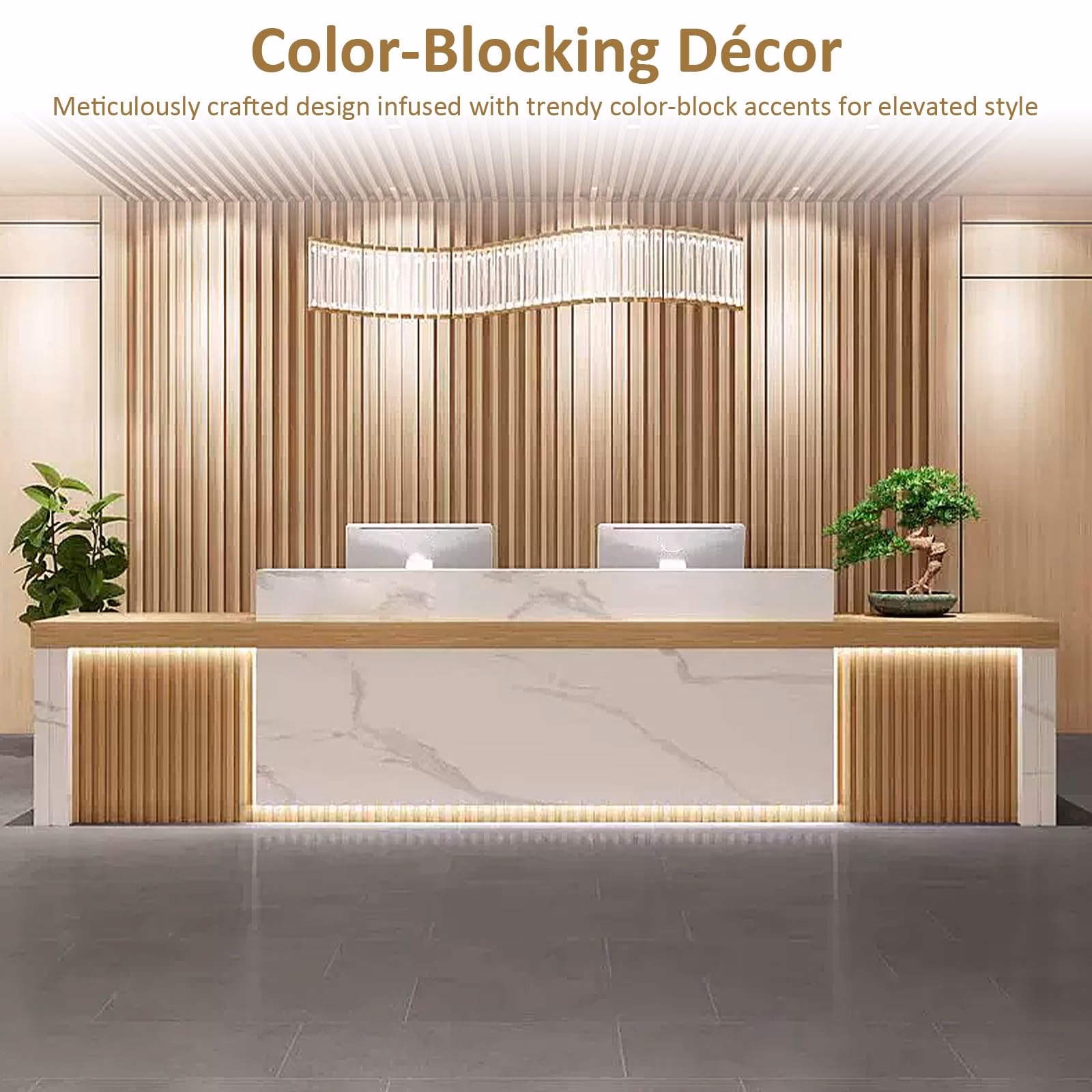 What does a reception desk do?