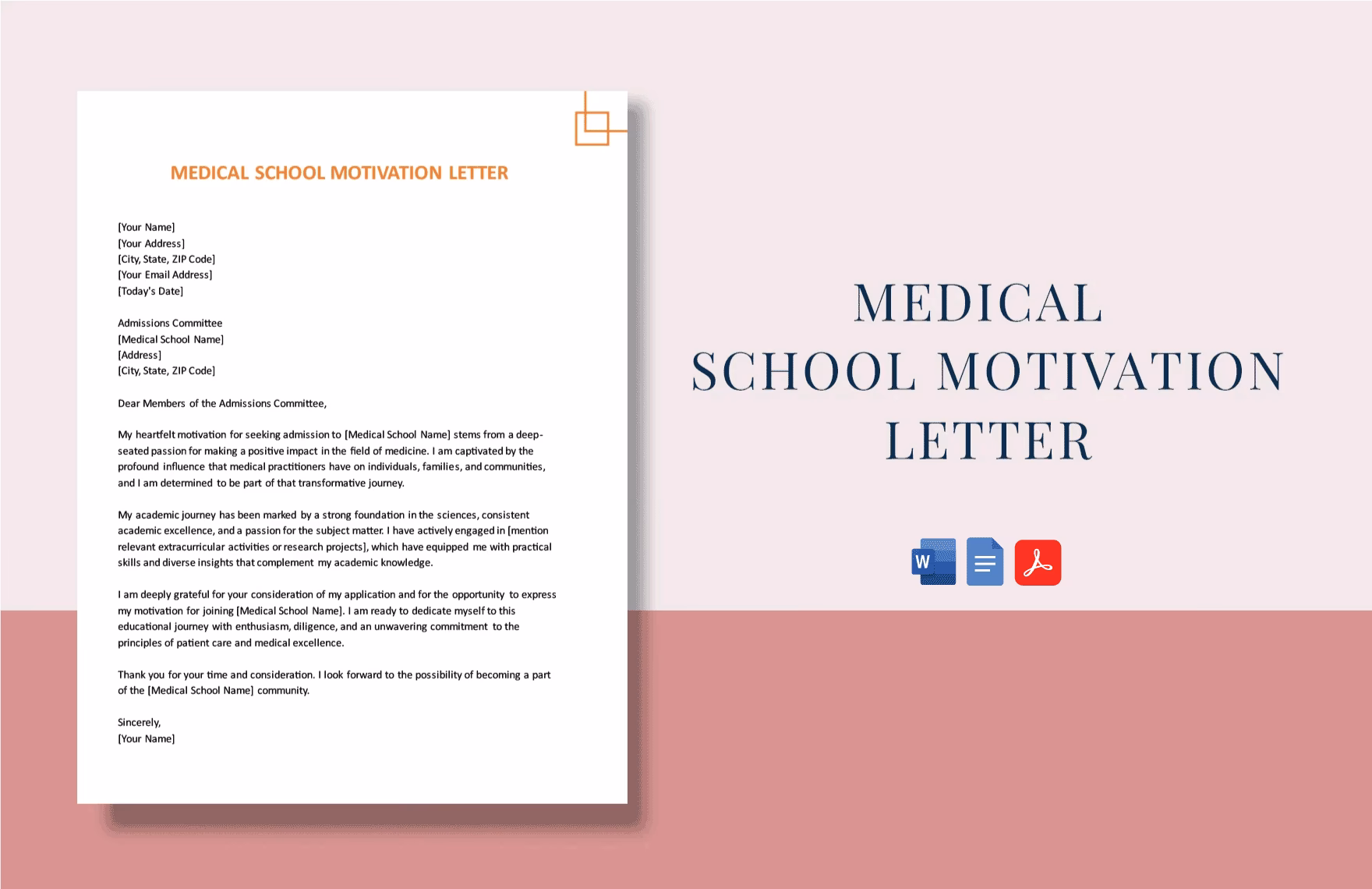 How do I write a motivation letter for medical school?