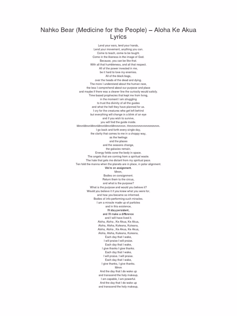 What does Aloha Ke Akua mean?