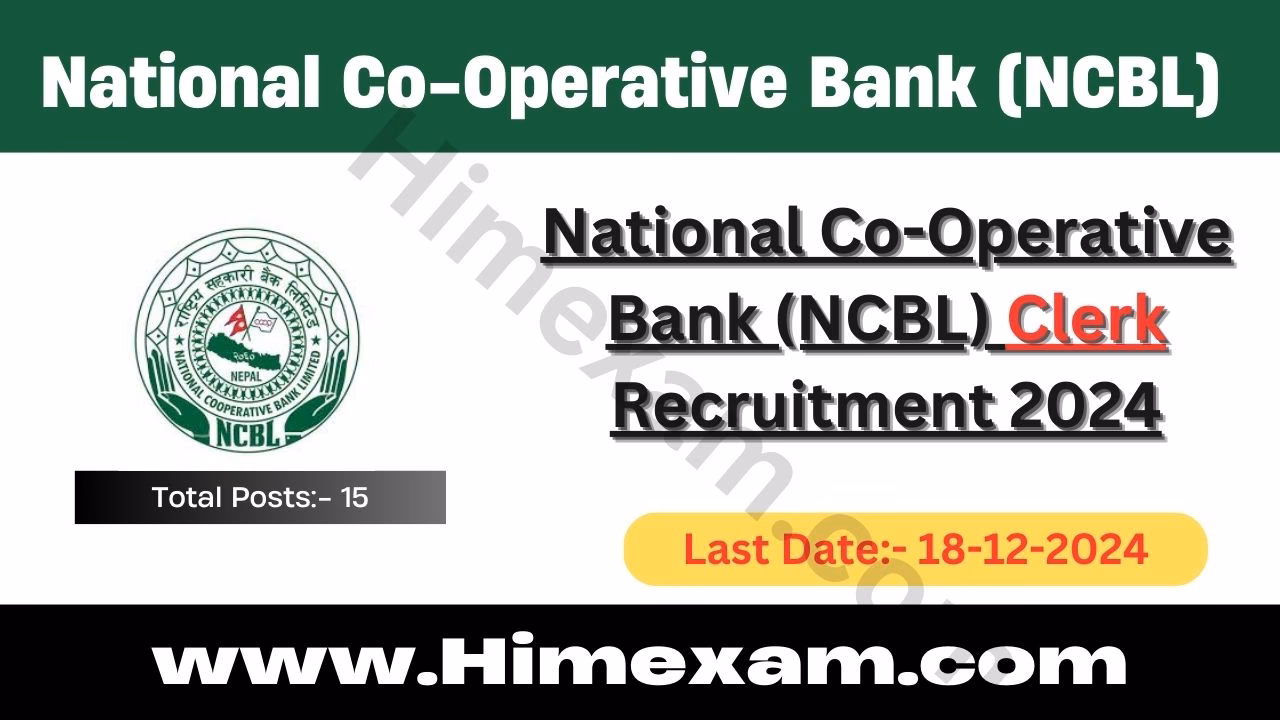 How many clerk posts are available in National Co-operative Bank?
