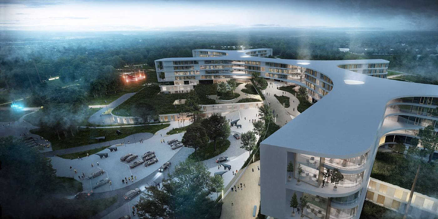 What are the acoustic requirements for the new North Zealand Hospital façade?