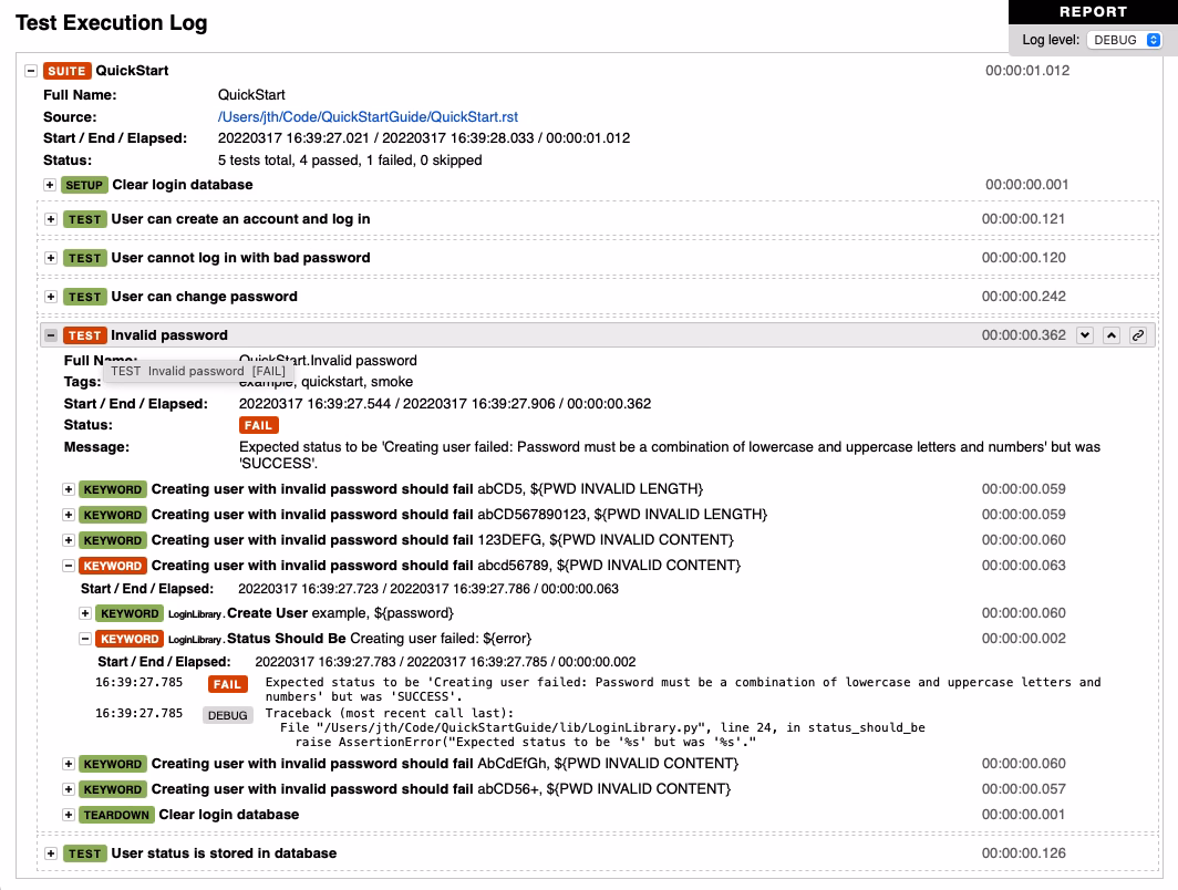 What is a robot framework cheat sheet?