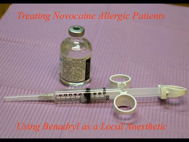 How do I treat an allergic reaction to Novocaine?