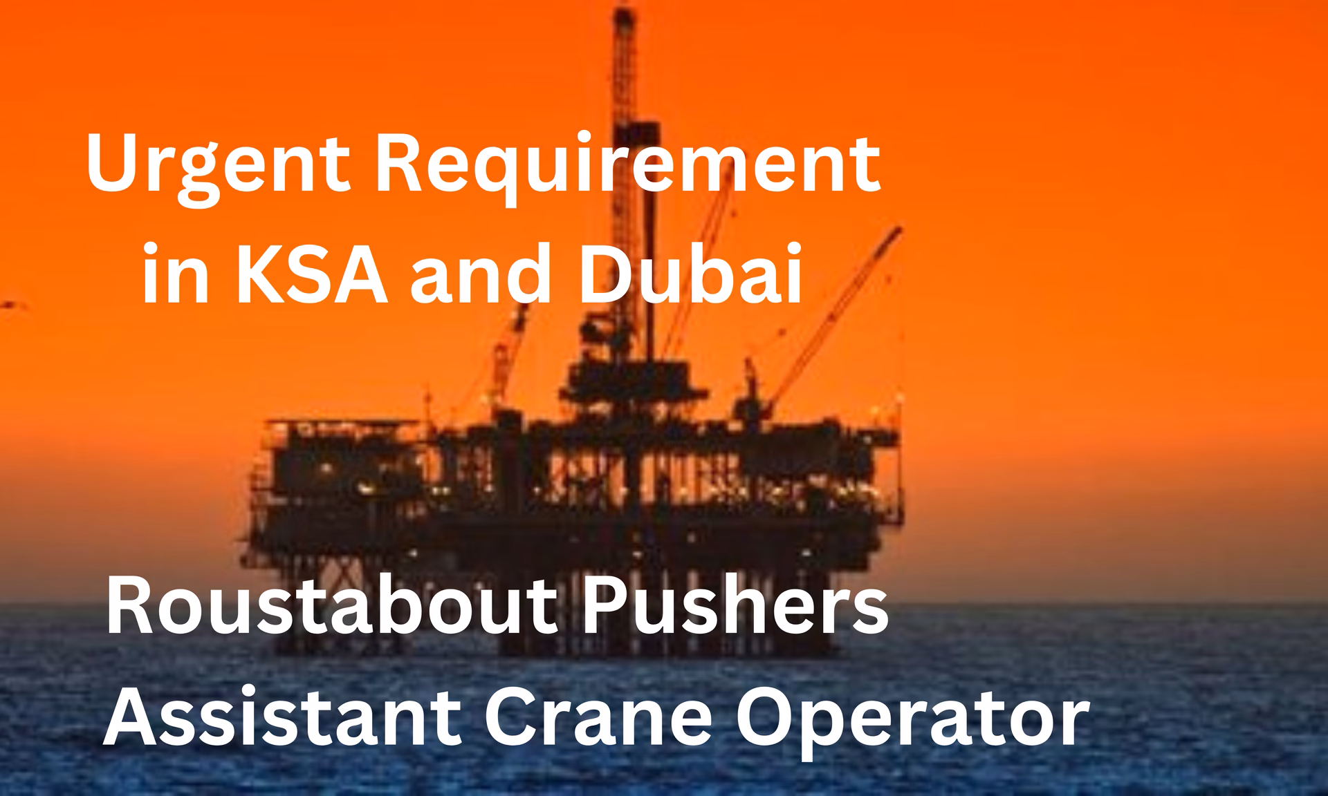 Where can I find offshore crane operator jobs in UAE?