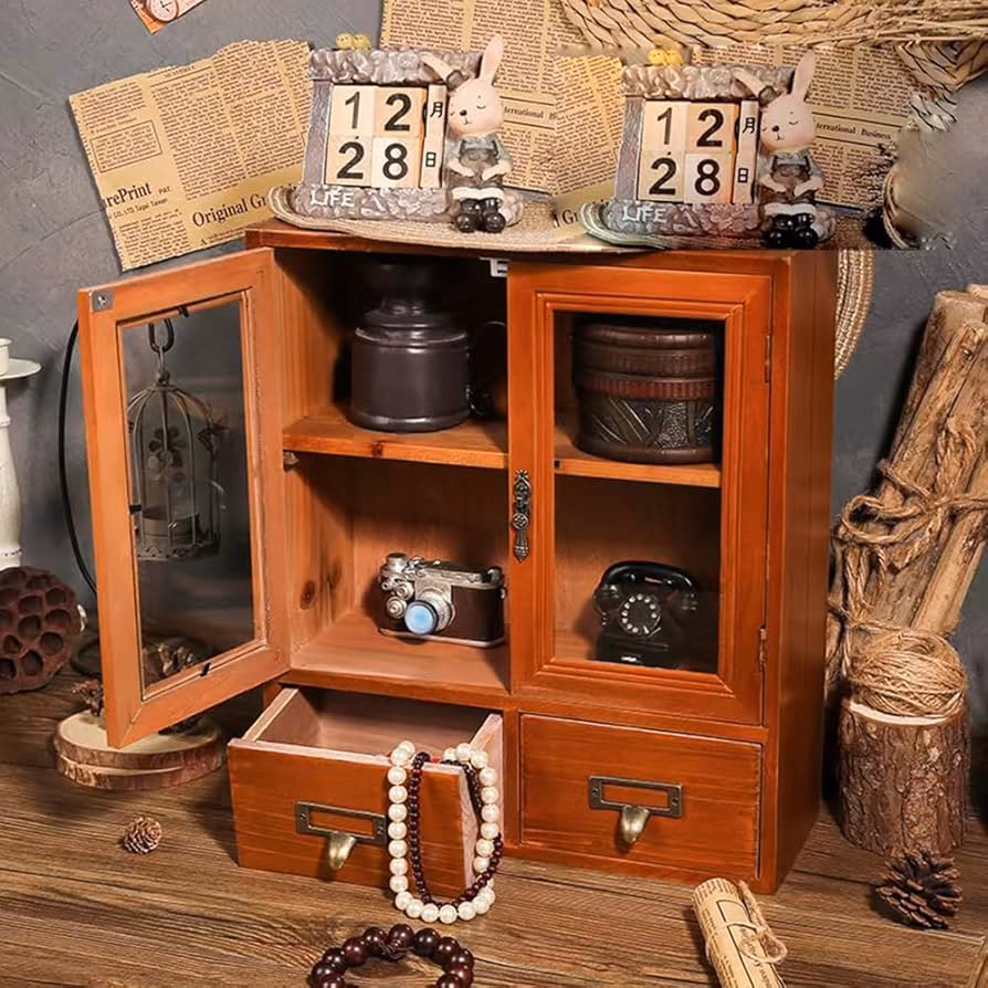 What are antique medicine cabinets made of?