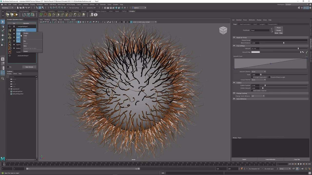 What does the operator do in the matrix?