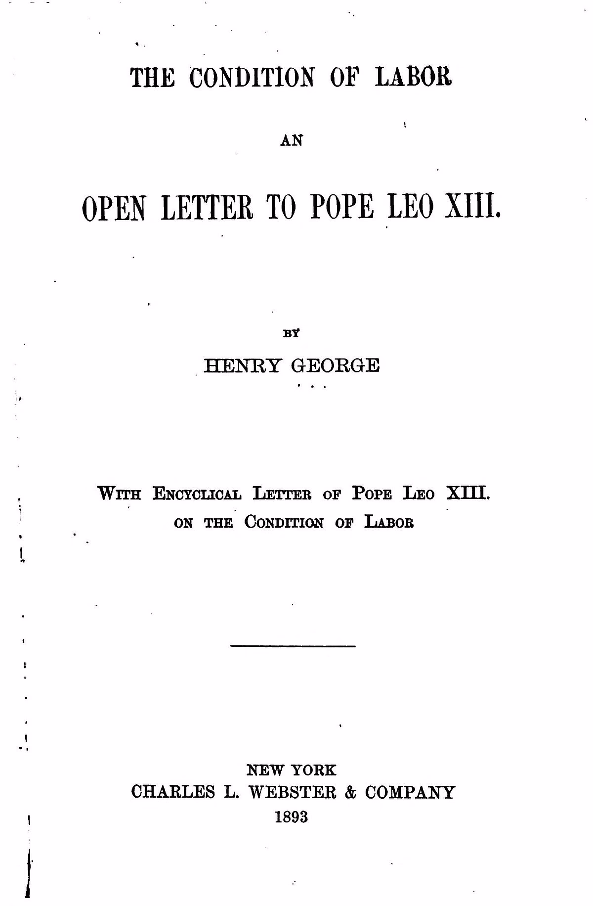 Should labor be considered only under a personal aspect?