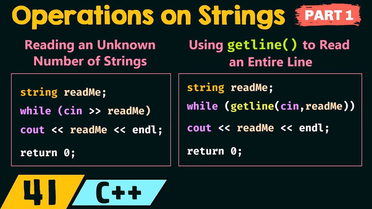 What are the basic string operations?