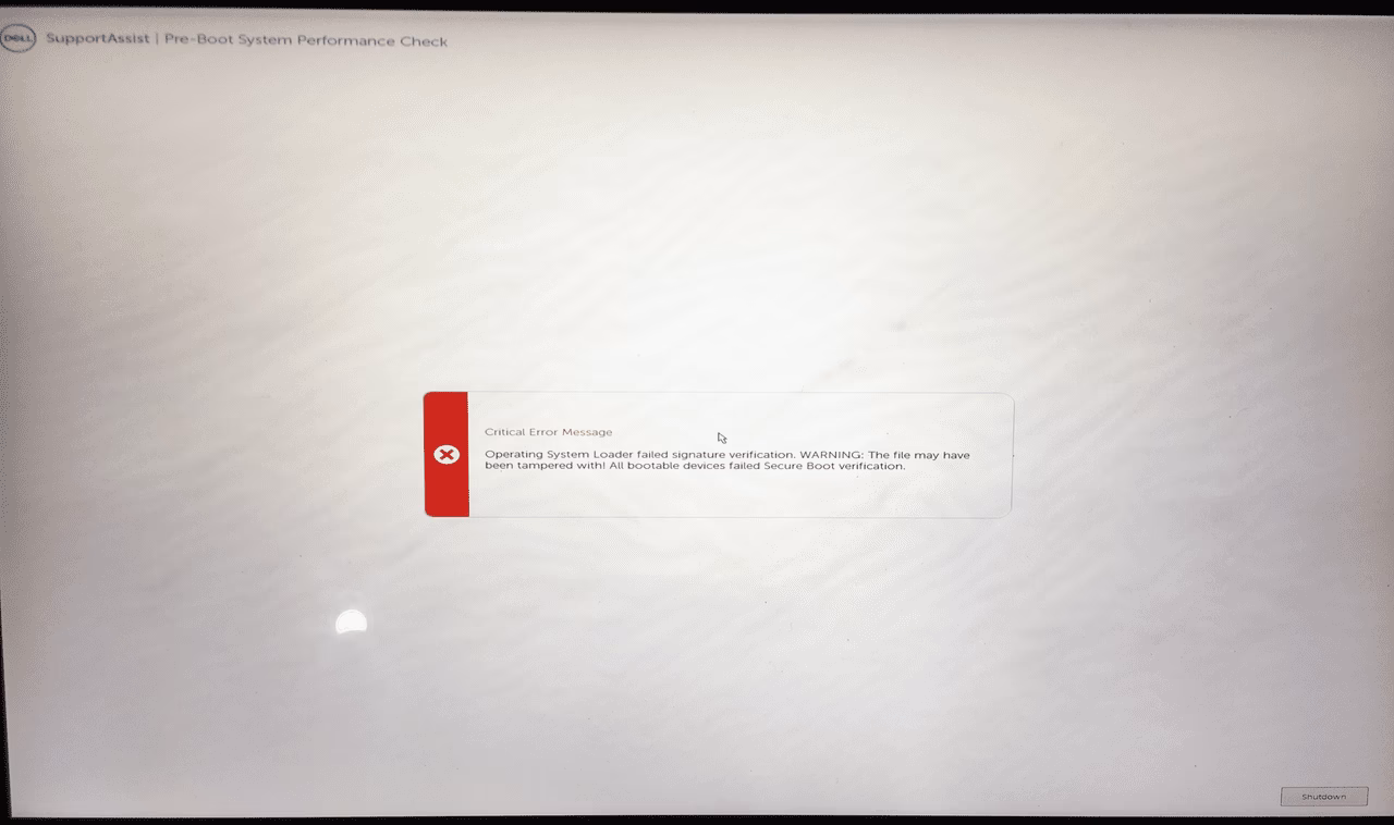 What if all bootable devices failed secure boot verification?
