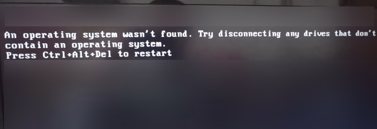 Что делать если Operating System Not Found на ноутбуке?