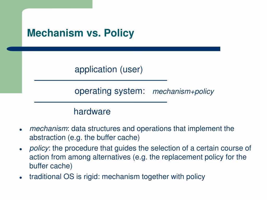 What is a mechanism in a system implementation?