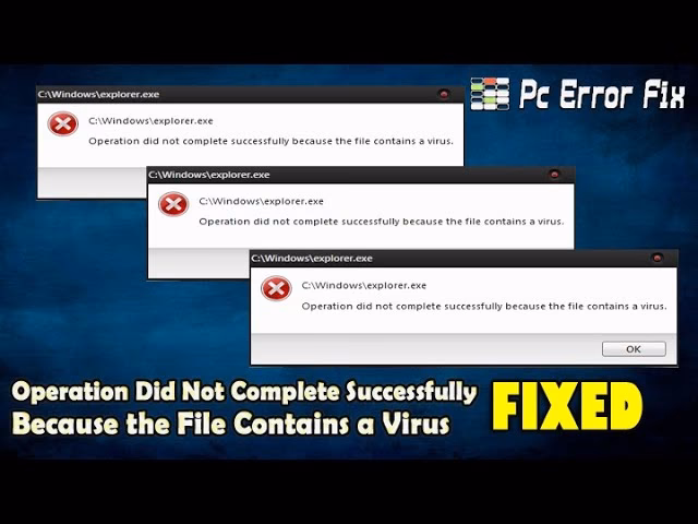 What does 'operation did not complete successfully' mean in Windows 10?