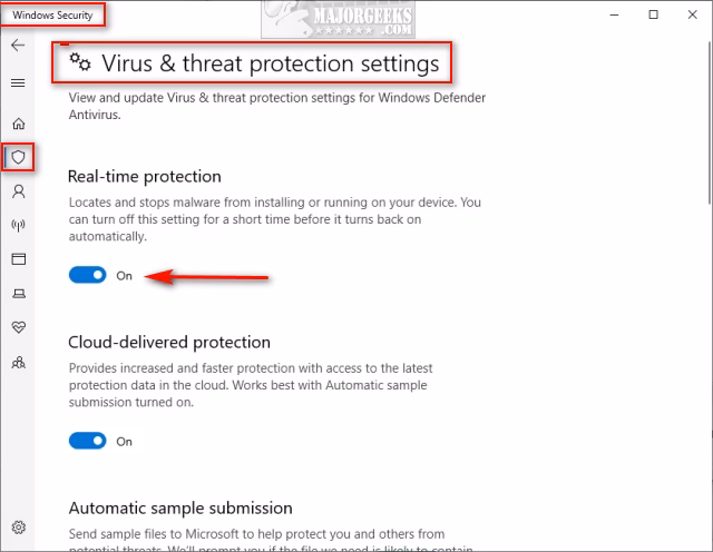 How to disable operation did not complete successfully if file contains a virus?