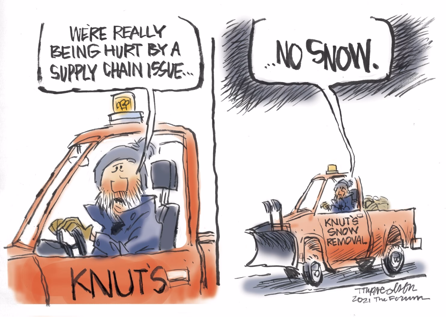 What is the most trending comic strip reflecting logistics & supply chain activities?