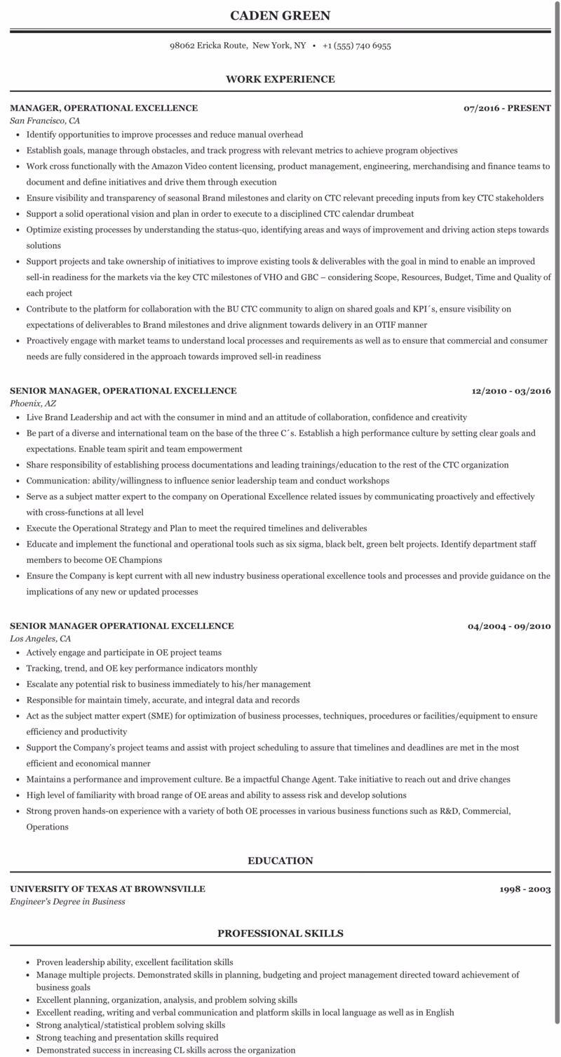 What does an operational excellence specialist do?