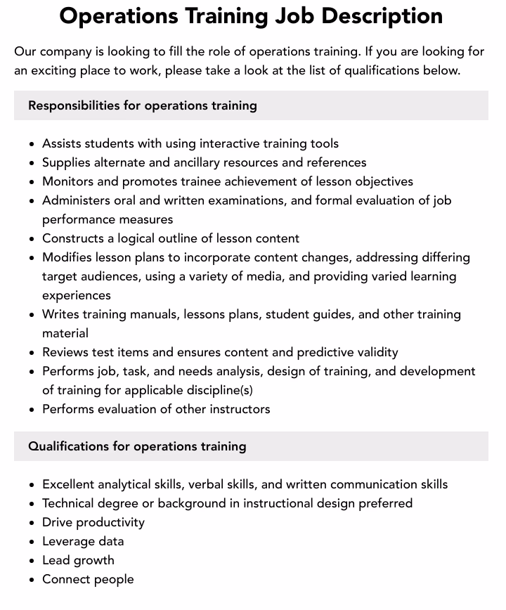 What is the introduction to operational skills training programme?