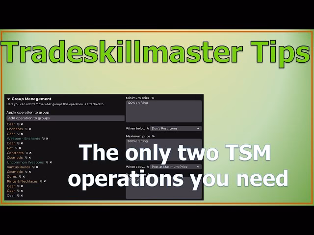Where can I find the best tradeskillmaster (TSM) written guide?