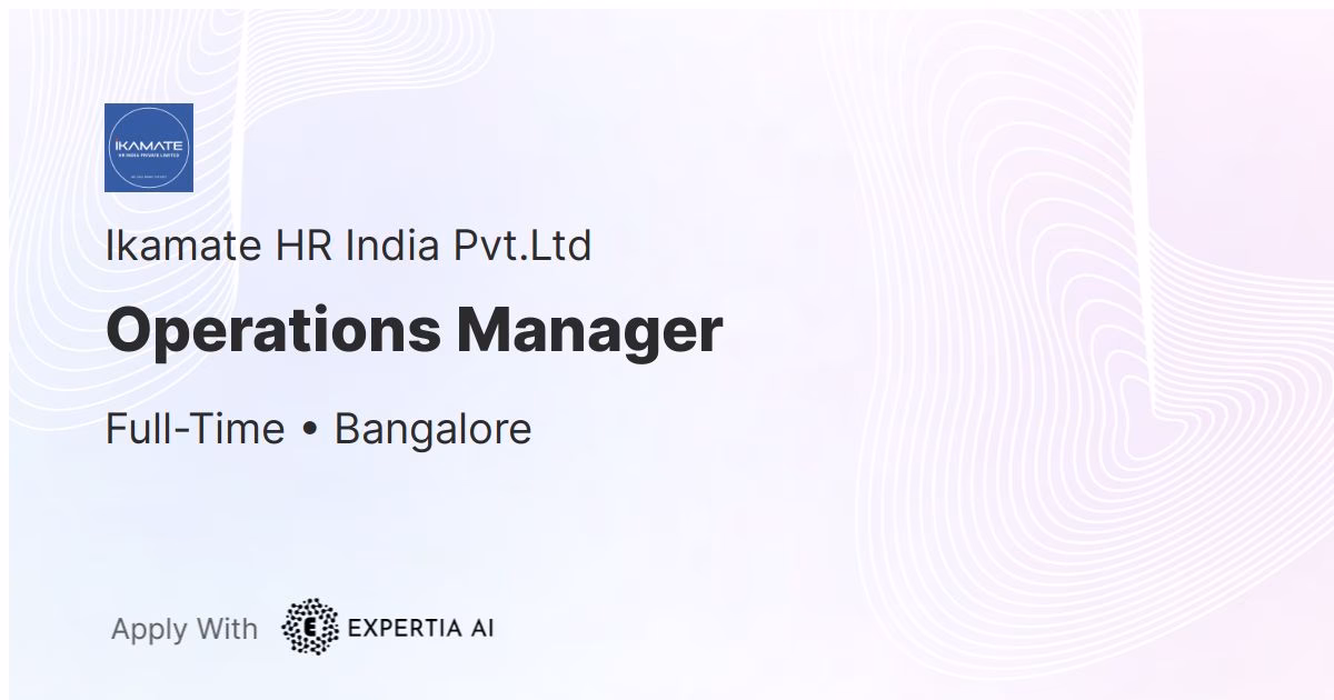 How many operations manager jobs are there in Bengaluru?
