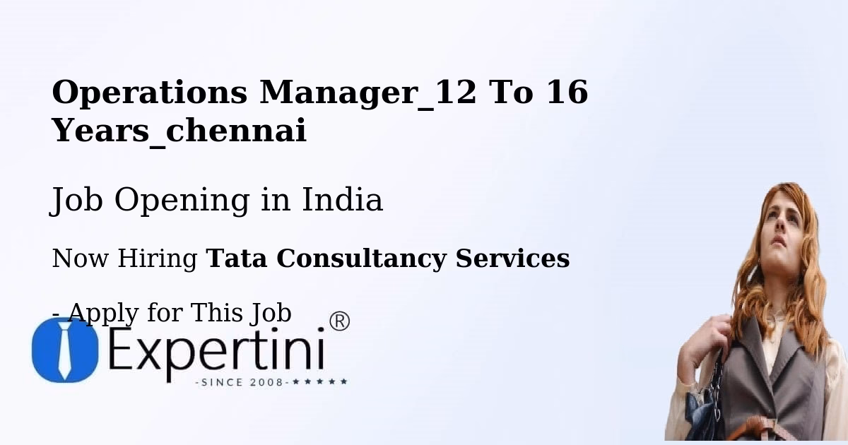 How many operations manager jobs are there in Chennai?
