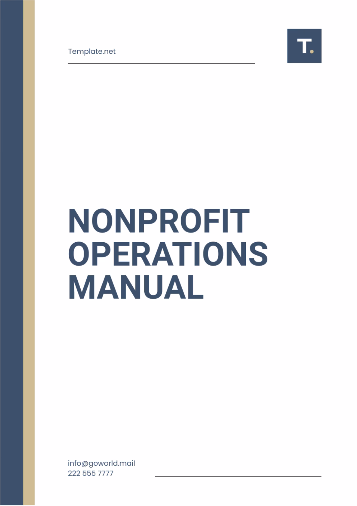 What is the purpose of the nonprofit organization management manual?