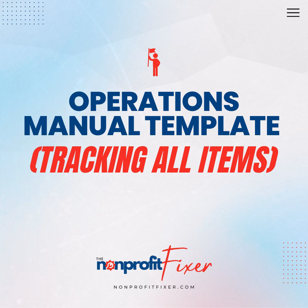 What is a nonprofit policy and Procedure Manual?