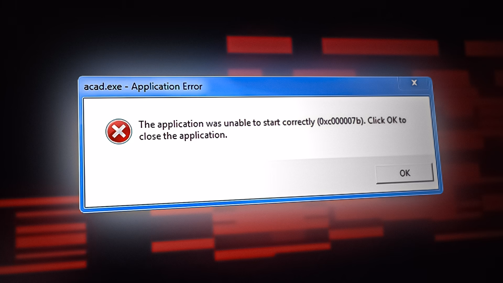 What does unable to start error mean?