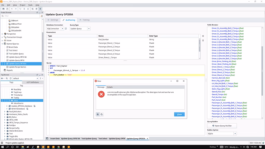 What if data type character has no default operator class?