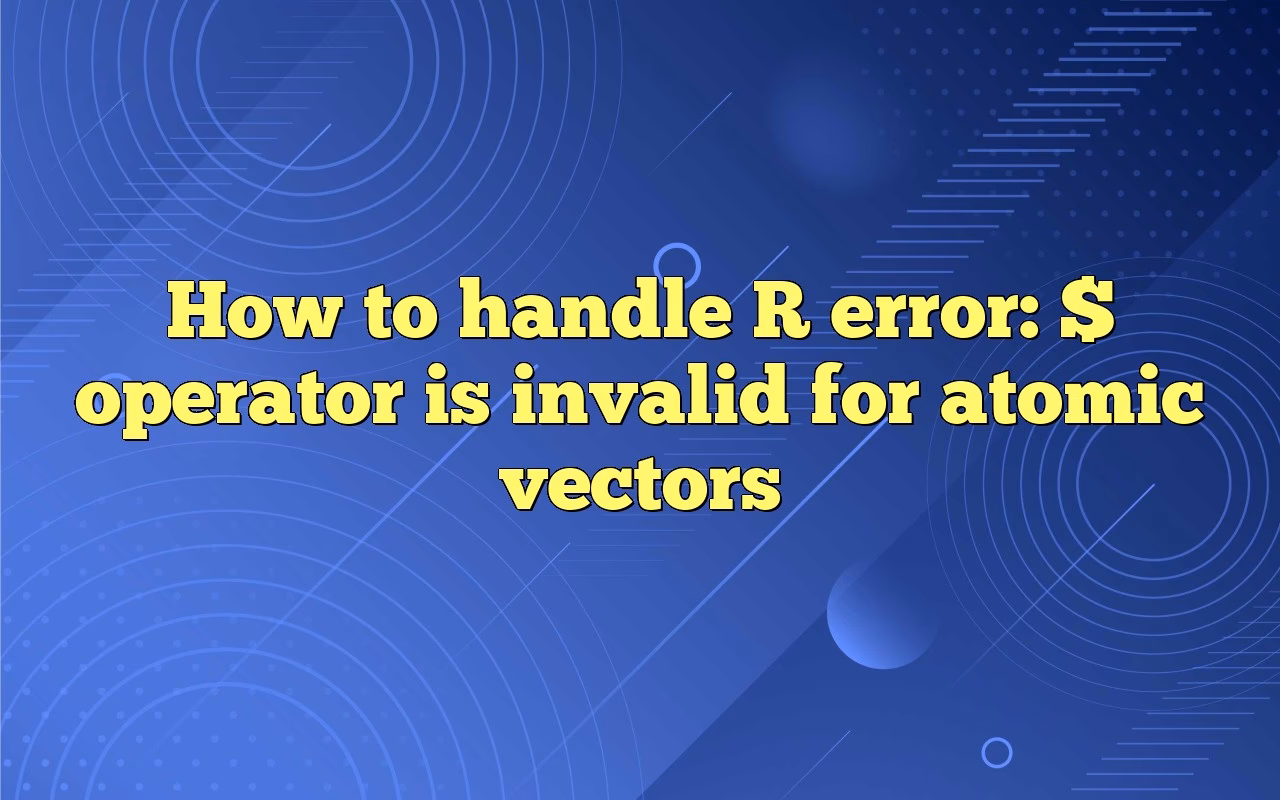 Why does the R compiler produce an error?