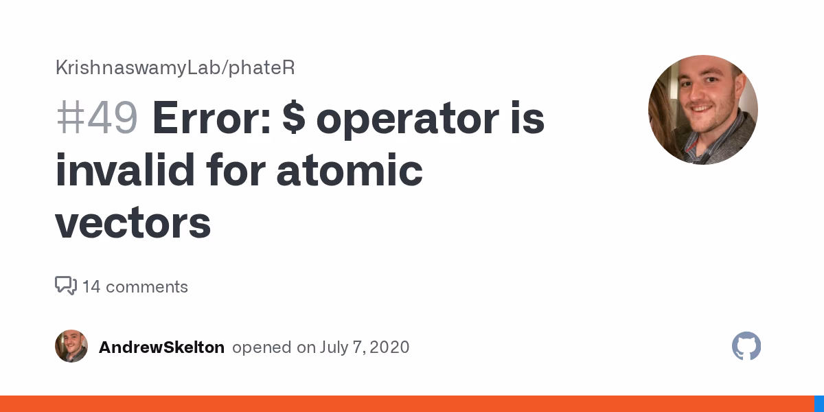 What is atomic vector error in R?
