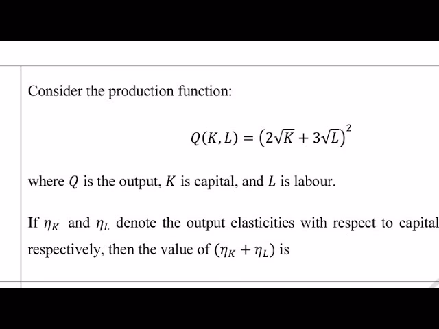 What is elasticity of production?