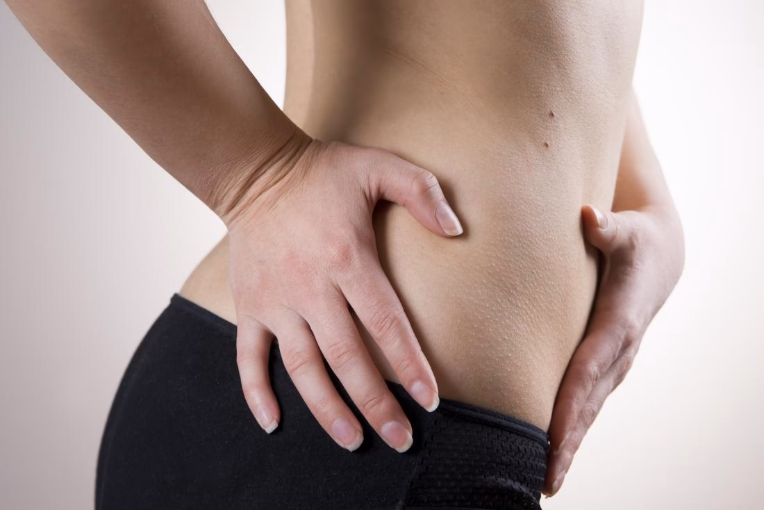 Why does my right side hurt after pooping?