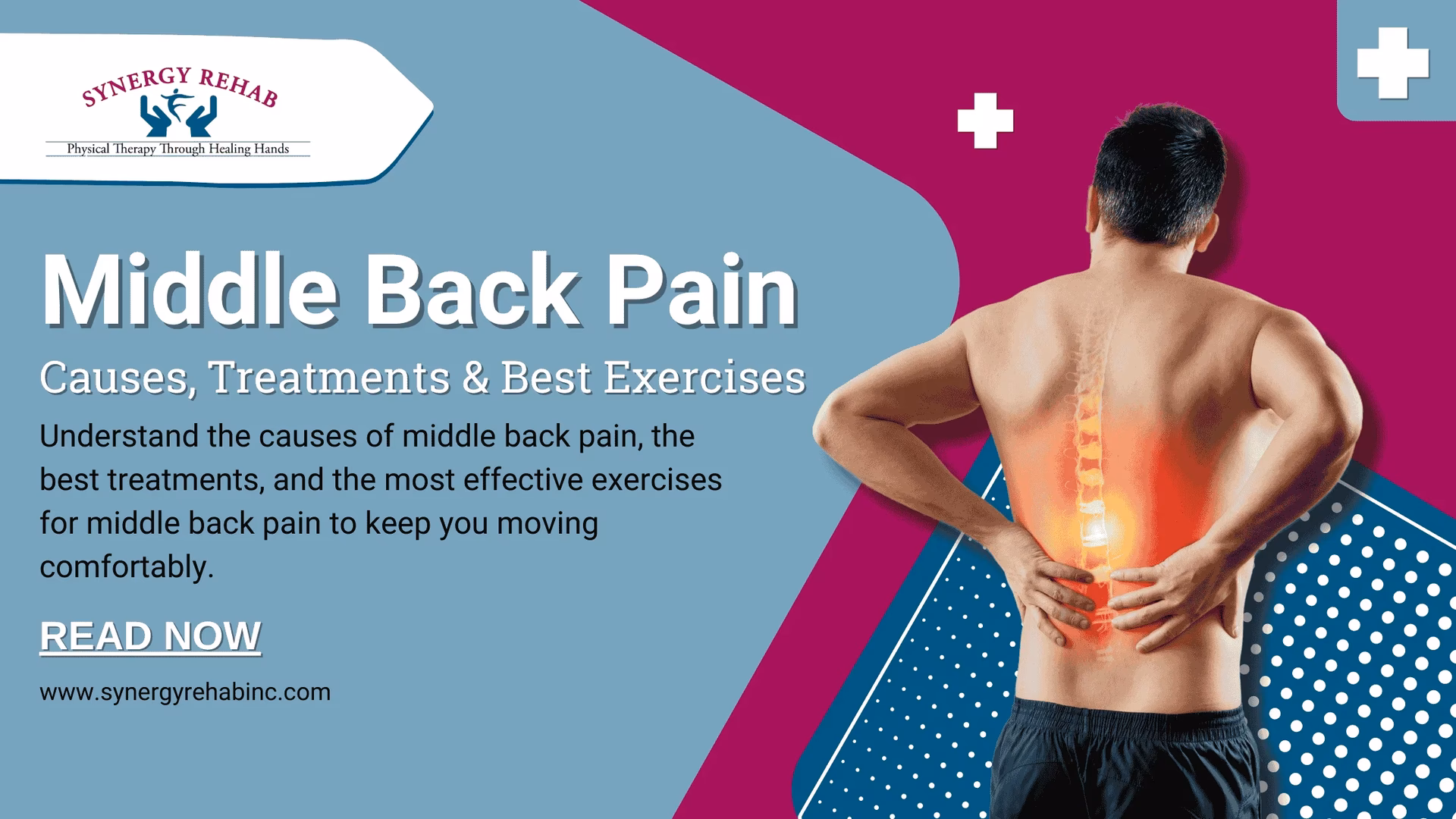 What is a strain in the middle of the back?