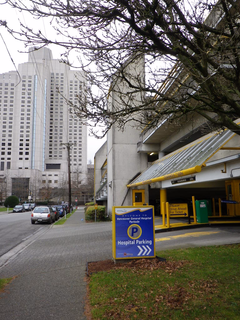 Where is Vancouver General Hospital parkade (impark lot #186)?