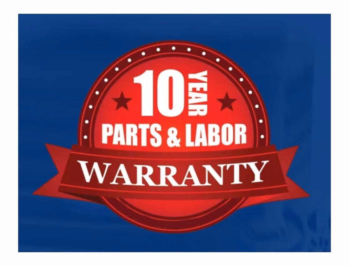 What is a 10 year parts warranty?