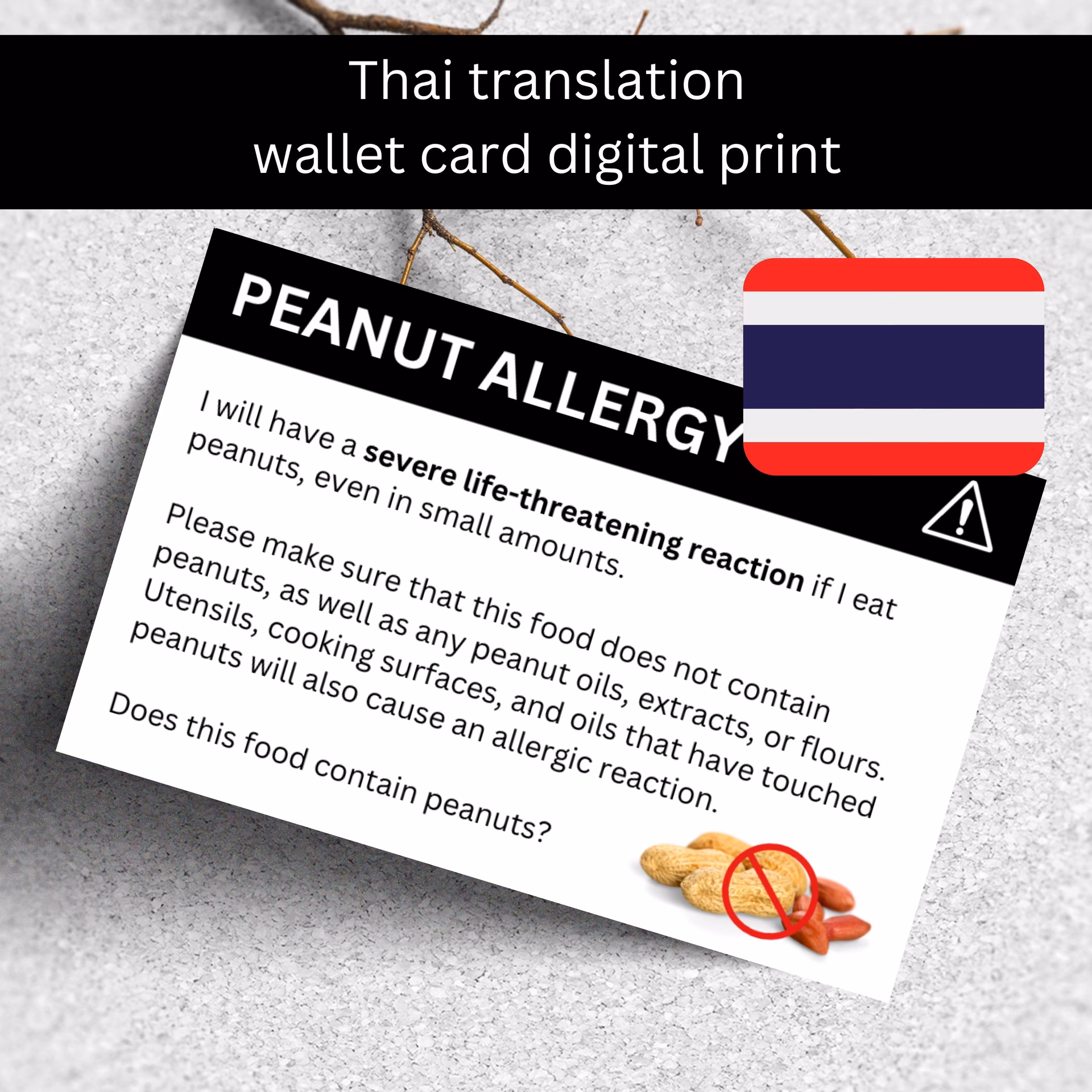 How difficult is it to avoid peanuts in Thailand?