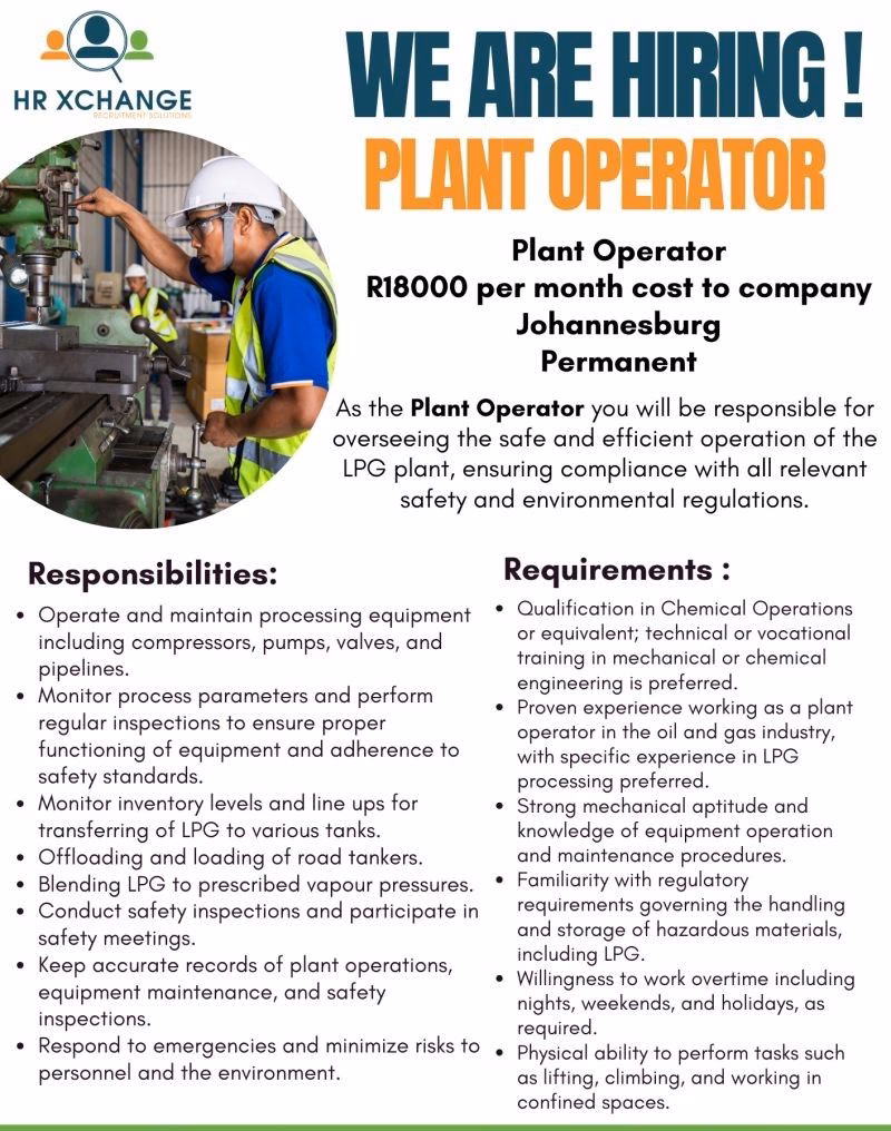 How many plant operator jobs are there?
