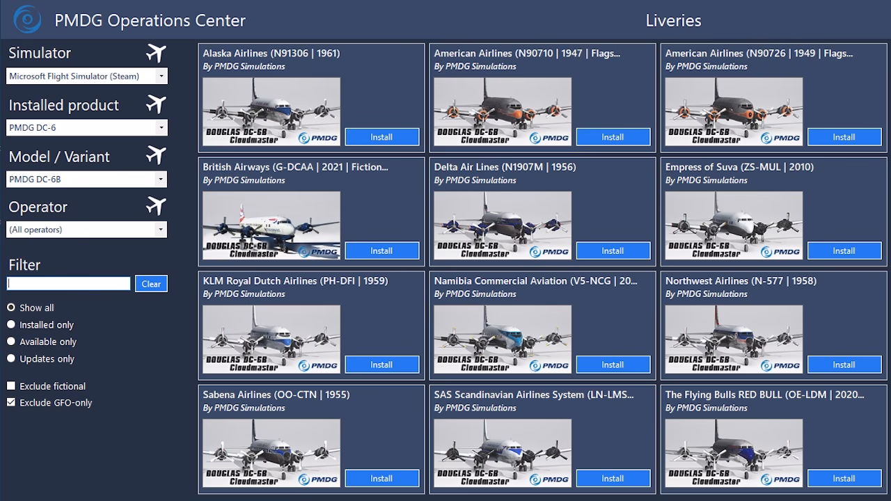 Does PMDG have an ops center updater?