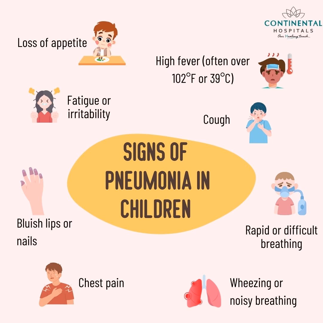 What should I do if my child has pneumonia?